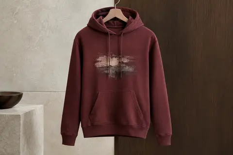 Sweat à capuche JACK & JONES avec manches longues montées et poche kangourou, présenté sur un cintre
